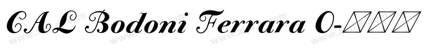 CAL Bodoni Ferrara O字体转换